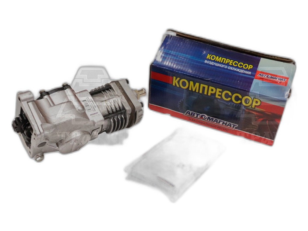 Компрессор ГАЗ 33104 Валдай, Евро 2, 3, 4, тр. МТЗ дв.ММЗ 245, 260, 1-о цилиндровый, воздушного охлаждения, 144л/мин., шестерня усиленная H=14мм. без флажка включения,(взаимозаменяем с А.29.01.000, БЗА А29.05.000А-06) AM-15-013 АВТОМАГНАТ, артикул А29.05.000 (5301-3509009) — фото автозапчасти