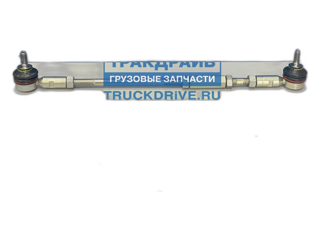 Тяга переключения КПП КАМАЗ 6520, 6460, 5490 MB Actros, Axor, 54901, 6580, рычаг, в сб., с наконечниками, внутренняя резьба M12х1.25мм., палец M10х1.0мм., L=390мм. (КПП ZF 9S 109, 154, 161) НАШ, г. Набережные Челны, артикул А3742600189 — фото автозапчасти