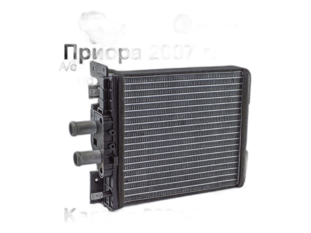 Радиатор отопителя ВАЗ 2170-2172 Приора, 1117-1119 Калина, под кондиционер Panasonic, алюминиевый, 2-х рядный (21700-8101060) ПРАМО, г. Ржев, артикул ЛР2170-8101060 — фото автозапчасти