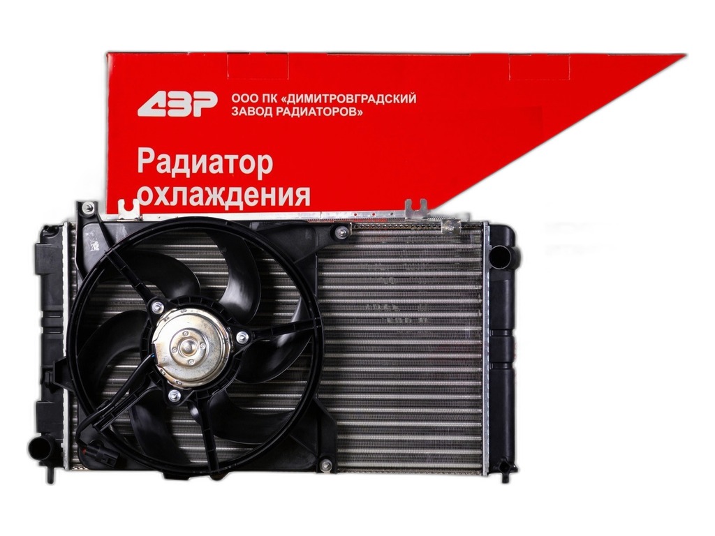 Радиатор водяной ВАЗ 2190-2191 Гранта, 2192, 2194 Калина 2, Datsun on-Do, mi-Do, универсальный, с А/С +/-, КПП МТ/АМТ, алюминиевый, 2-х рядный ПРАМО, г. Ржев, артикул ЛР21900-1300010-01-СБ — фото автозапчасти