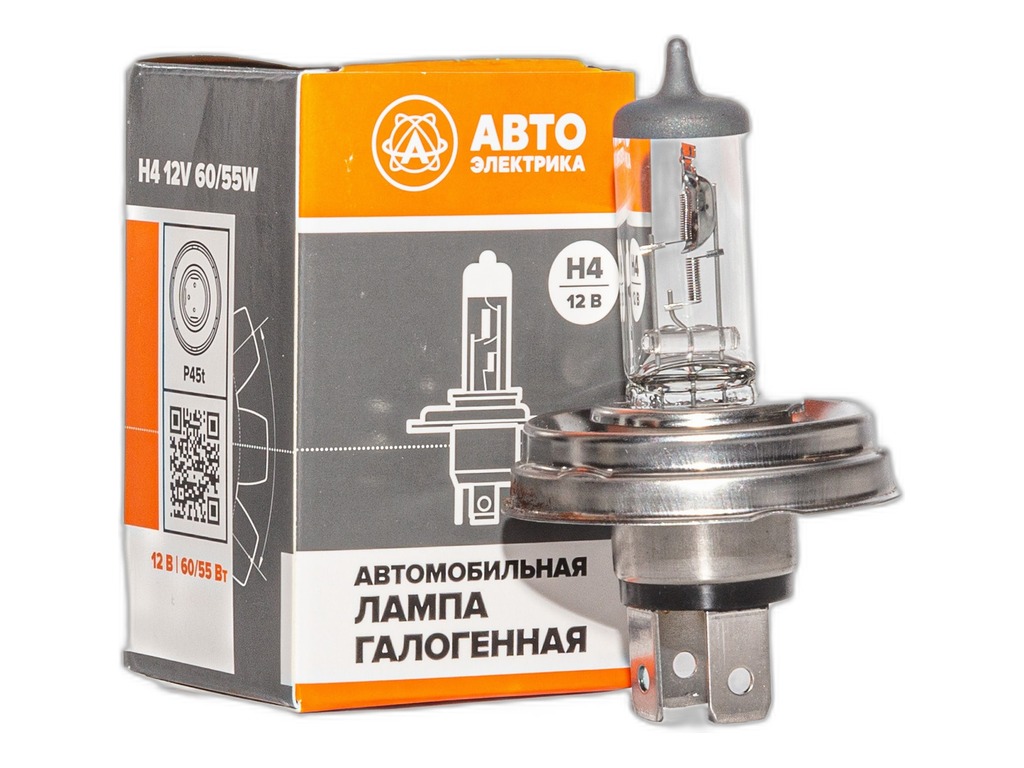 Автолампа 12V 60/55W Н4, галогеновая, головной свет ближний/дальний, противотуманных фар, тип цоколя Р43Т, QUARTZ (09.1751) IMPULS, артикул Н4 12-60-55 43Ц IM — фото автозапчасти