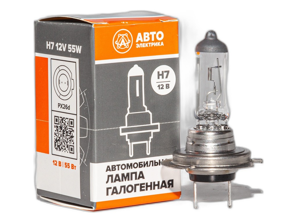 Автолампа 12V 55W Н7, галогеновая, головной свет ближний/дальний, противотуманных фар, тип цоколя РХ26Д, QUARTZ (09.1755) IMPULS, артикул Н7 12-55 IM — фото автозапчасти
