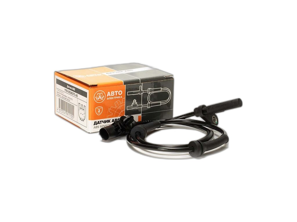 Датчик ABS для а/м ВАЗ 1117-1119 Калина, 2192, 2194 Калина 2, 2170-2172 Приора, 2190-2191 Гранта, заднего колеса, правый/левый (04.00997, 11180-3538370-00, 11180-3538370, 1118-3538370-00, 1118-3538370, 0 265 007 886, 0265007886, 11183538370, CRTR0113668, 537.3843-01, VS-AB 0172) АвтоЭлектрика, артикул 1118-3538370 АЕ — фото автозапчасти