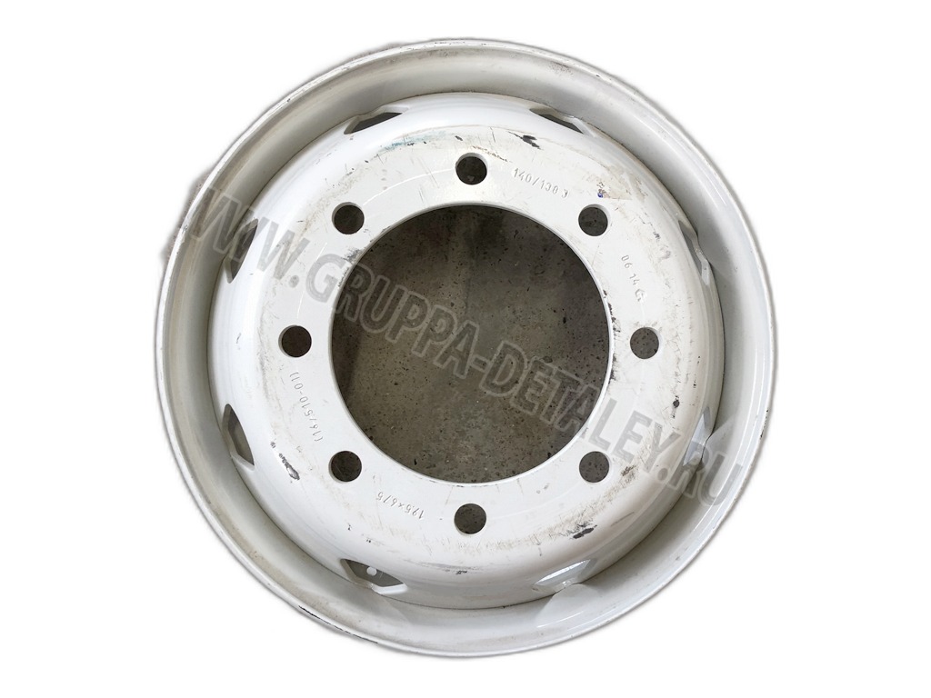 Диск колеса 6,75-19,5 ПАЗ, КАМАЗ 4308, дисковый, под 8-мь шпилек М20 (245/70R19, 265/70R19,5) ЧМЗ ОАО, г. Чусовой, артикул 167.510.3101012-01 — фото автозапчасти