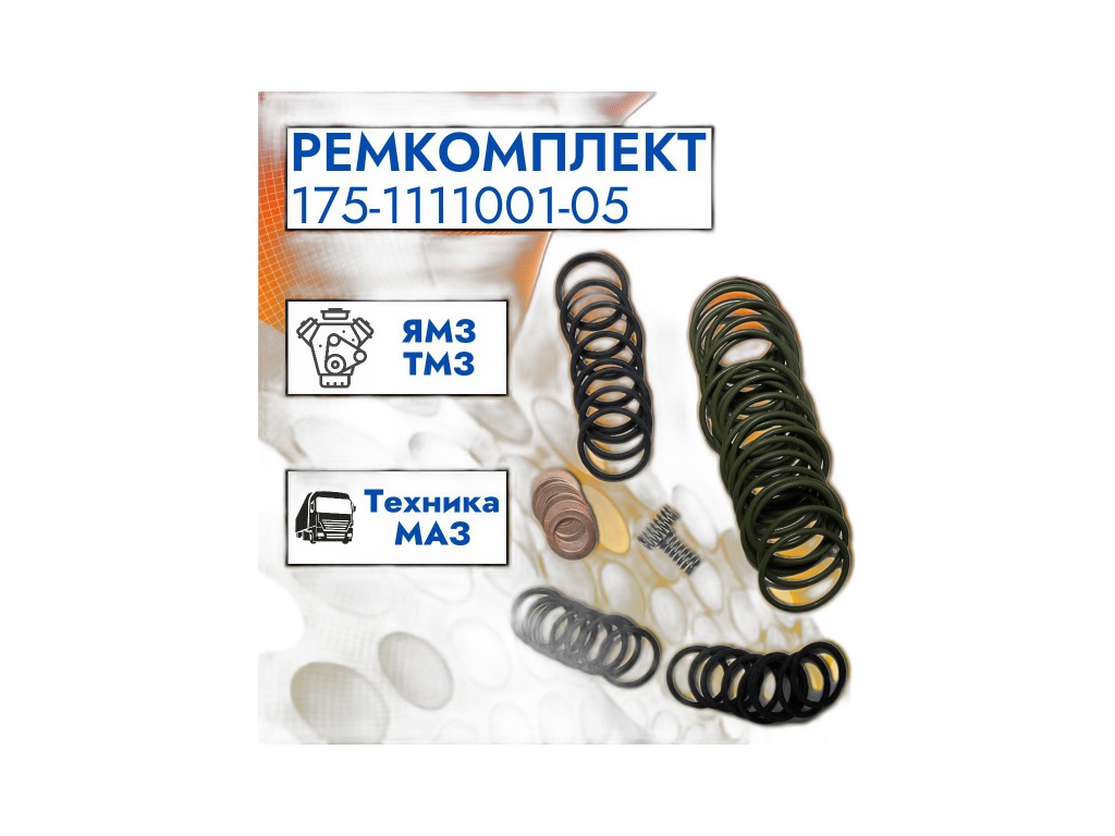 Рем. комплект секций ТНВД дв.ЯМЗ, ТМЗ (серии: 171, 175), к-т 58шт., на 8-мь секций, уп.блистер Ярославль и ТМЗ, артикул 175-1111001-05 — фото автозапчасти