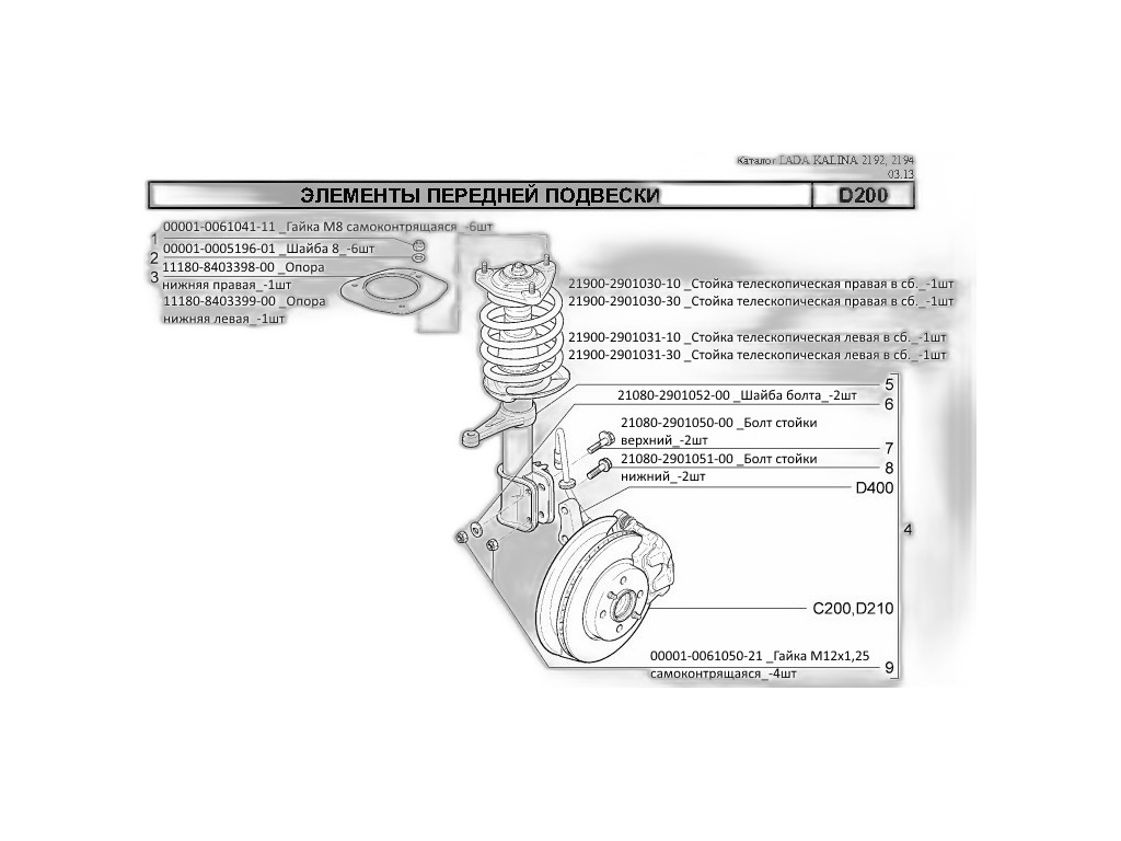Болт стойки ВАЗ-2108-2115 эксцентрик М12х60 БелЗАН, артикул 21080-2901050-00 — фото автозапчасти