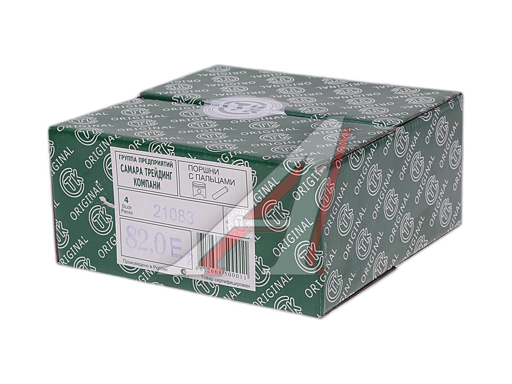 Поршни ВАЗ "Оригинал" (82,0) 21083 гр. A (поршни +пальцы) LADA, артикул 21083-1004015-56 — фото автозапчасти