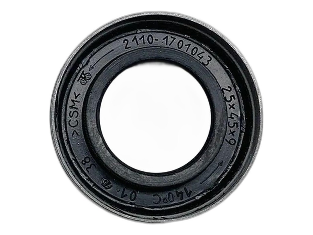 Сальник 25х45х9мм. первичного вала КПП ВАЗ 2108-21099, 2110-2112, 2113-2115 "Балаковорезинотехника" ОАО (БРТ), г. Балаково, артикул 2110-1701043Р — фото автозапчасти