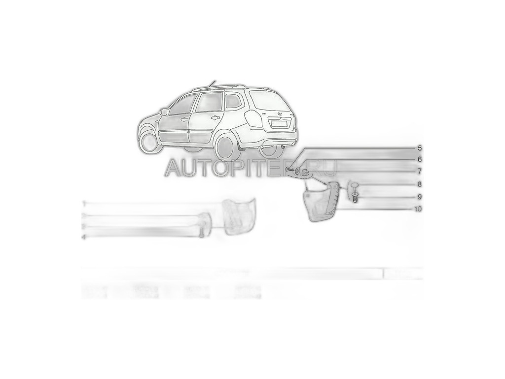 Брызговик колеса ВАЗ LADA Granta заднего правый, артикул 21900-8404412-00 — фото автозапчасти