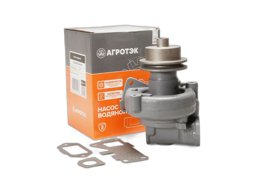 Насос водяной МАЗ, КРАЗ, УРАЛ дв.ЯМЗ 236, 238, ст.обр., с пластиковой крышкой (236-1307010-А3, 238АК-1307010-А3, 236-1307010-А2) ПАО Автодизель, г. Ярославль — фото автозапчасти