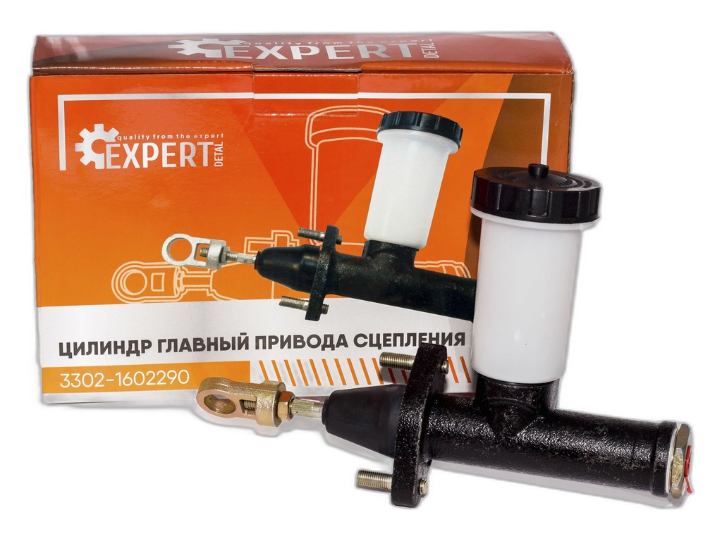 Цилиндр сцепления главный Волга, ГАЗель, Соболь, ГАЗ 53, 4301, с бачком, штуцер d=10х1,25мм. Сибдеталь, артикул 3302-1602290SD — фото автозапчасти