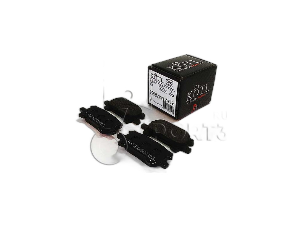 Колодка тормозная "KoTL" LEXUS RX300, 330, 350, 400h 2003/04 -2008/12, TOYOTA Harrier 2003/10 -> (к-т 4шт) задняя, артикул 3339KT — фото автозапчасти