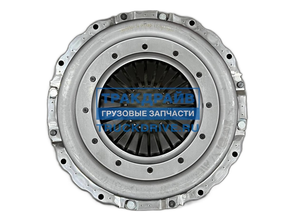 Диск сцепления нажимной КАМАЗ 4308, 43253, 43255, 43505 дв.Cummins 6ISBe 185, 210, с КПП ZF 6S-1000, d=395мм. (504389743, 553RS410961, 17005008R, 1843939R, 1843938R, ATRB 563, 1703740R, 1703740, 504213752, 504213792, ATRB080, 0410 100 010, 1375597, 1818190R, ATRA479, 3 482 000 474) ПРАМО, г. Ржев, артикул 3482000474 ПРАМО — фото автозапчасти
