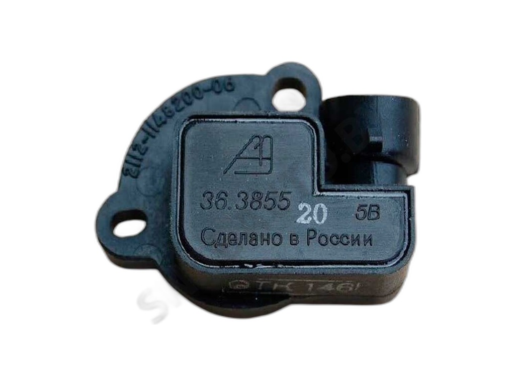 Датчик положения дроссельной заслонки ВАЗ 2108-21099, 2110-2112, 2113-2115, 21214, 2123 Нива-Шевроле дв.инж, без контактный, для УВЕЛИЧЕННЫХ дросселей, КАМАЗ, МАЗ, УРАЛ дв.ЯМЗ 650, 656, 658, Евро 3, 4 (8.8848) ЯЗДА ОАО, г. Ярославль, артикул 36.3855-20 — фото автозапчасти