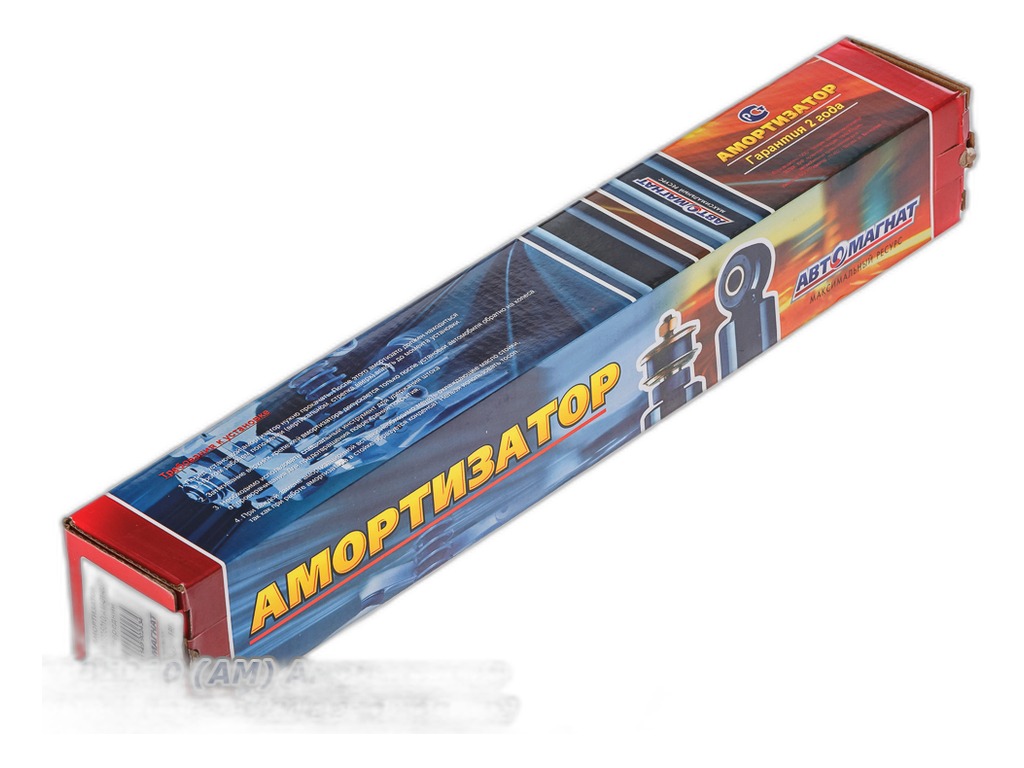 Амортизатор для а/м УАЗ Хантер, 3160 Патриот, передний; 3163 Патриот, задний, масляный, рессорная подвеска, с втулками d=18мм., металлический кожух, L=320/490мм.(315195-2905006, 3151-2905006) АВТОМАГНАТ, артикул 381.2905010 — фото автозапчасти