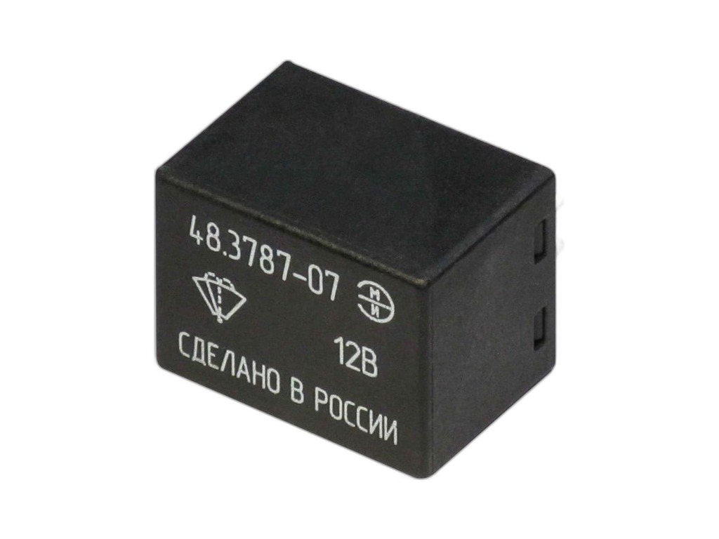Реле стеклоочистителя ВАЗ 2108-21099, 2110-2112, 2113-2115, 1117-1119 Калина, 2170-2172 Приора, 2190-2191 Гранта, 2123 Нива-Шевроле, ГАЗель Бизнес, Соболь Бизнес, ГАЗель NEXT, Соболь NEXT, 12В, устан. в блок (аналог 526.3747, 2114-3747710) ЭМИ г. Пенза, артикул 48.3787 — фото автозапчасти