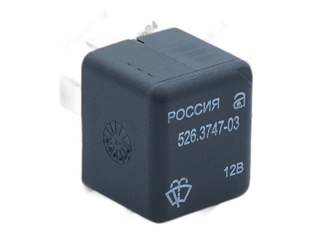 Реле стеклоочистителя ВАЗ 2108-21099, 2110-2112, 2113-2115, 1117-1119 Калина, 2170-2172 Приора, 2190-2191 Гранта, 2123 Нива-Шевроле, ГАЗель Бизнес, Соболь Бизнес, ГАЗель NEXT, Соболь NEXT, 12В (устан. в блок серии 36.3722, 53.3722, 48.3722) Авар, г. Псков, артикул 526.3747-03 — фото автозапчасти