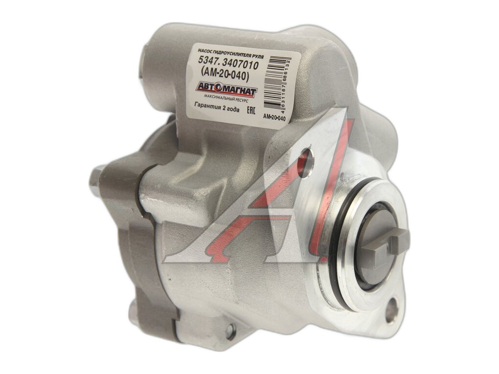 Насос ГУР ГАЗон NEXT дв.ЯМЗ 5347, Евро 4 (АМ-20-040, ZF 7683.955.177, НМ01738375, 5347.3407010-03, 6530-3407200-04) АВТОМАГНАТ, артикул 5347.3407010 (АМ) — фото автозапчасти