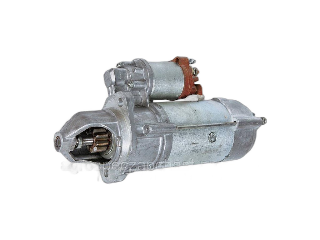 Стартер ГАЗ 3308, 3309, ПАЗ, ЗИЛ 5301 Бычок, МАЗ, тр. МТЗ дв.ММЗ 243, 245, 246, 260, 265, Евро 2, 3, 24В, 5кВт, редукторный, z=10зуб. ПРАМО, г. Ржев, артикул 6432.3708000-04 — фото автозапчасти