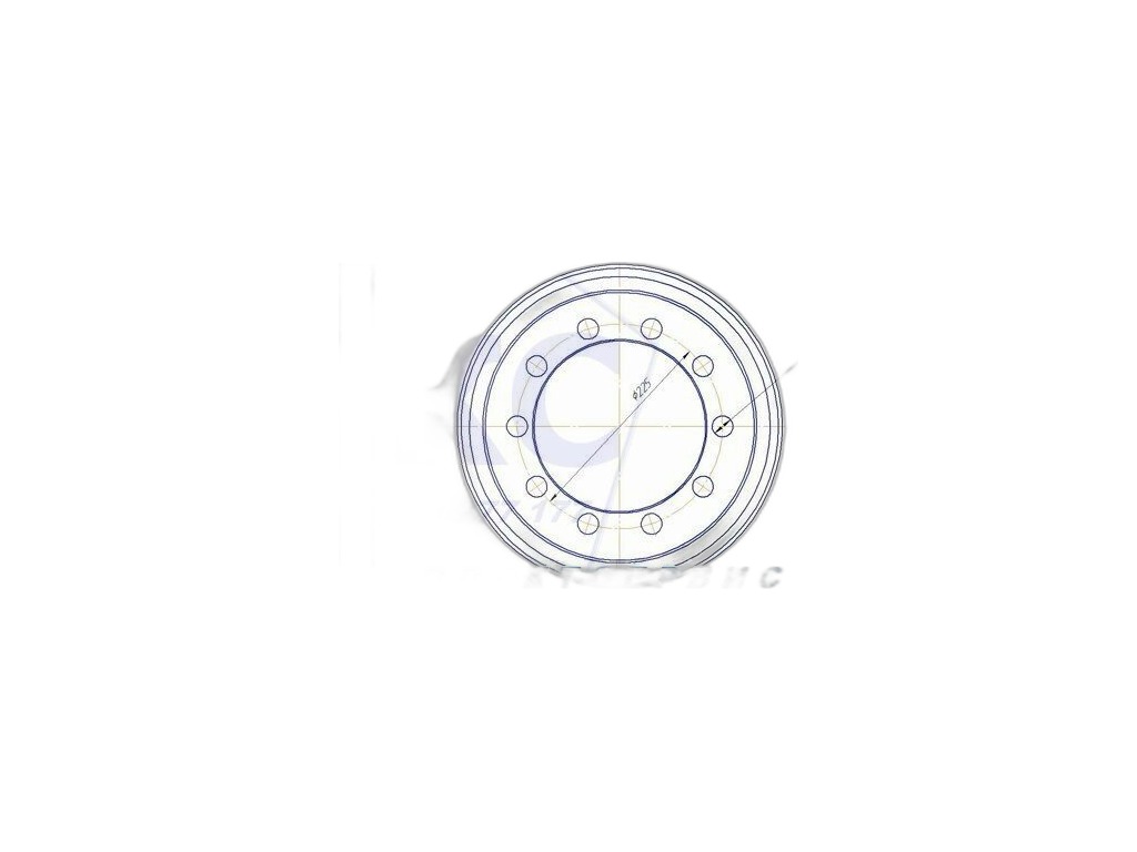 Барабан тормозной полуприцепа ЧМЗАП 99064, 93853, 99065 (юмба), 93262, d=300мм., 10-ть отв. (АМ-02-066) АВТОМАГНАТ, артикул 83881-3502070 (АМ) — фото автозапчасти