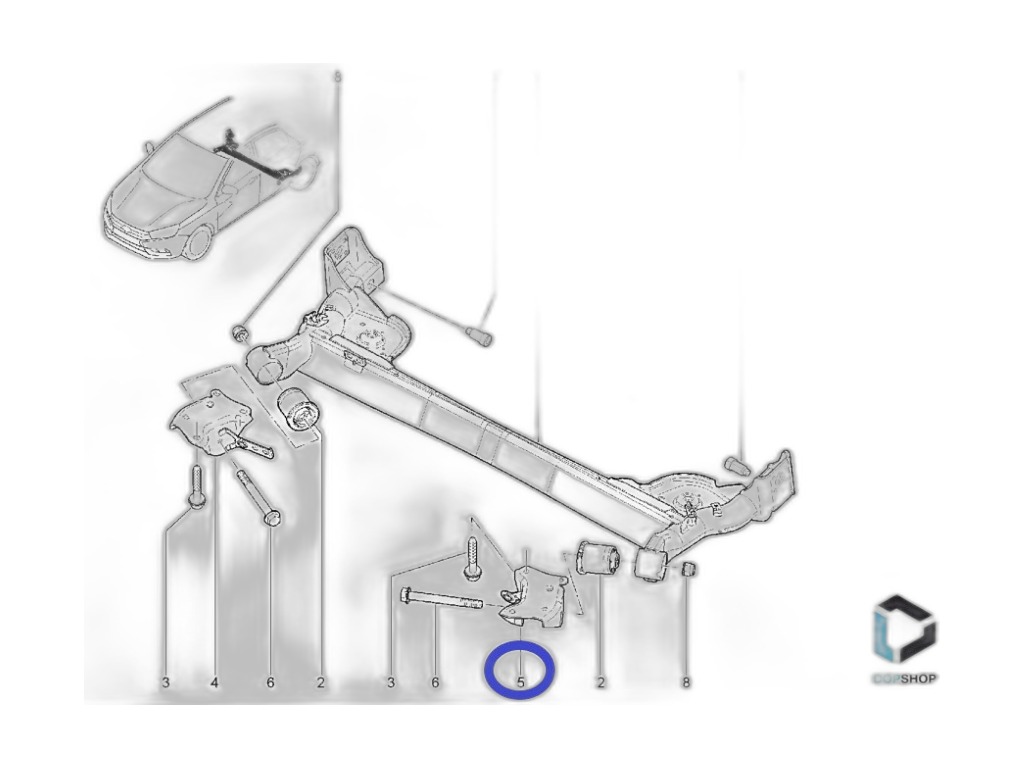 Кронштейн крепления балки задней подвески LADA Vesta левый, артикул 8450006775 — фото автозапчасти