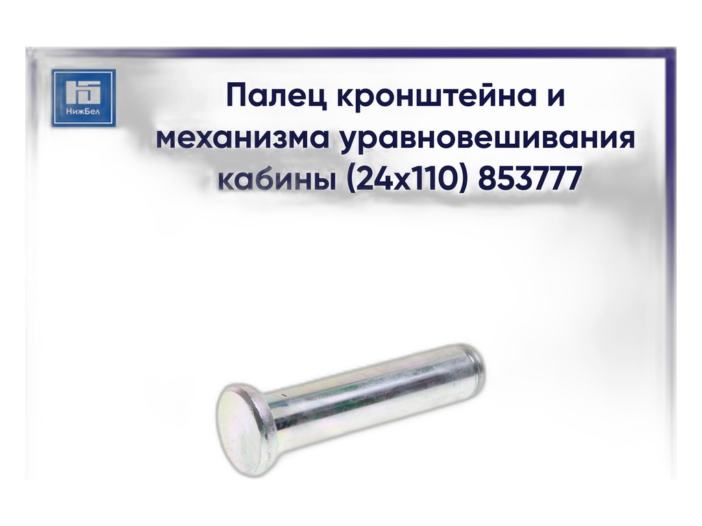 Палец d=24х110мм., кабины КАМАЗ, уп.10шт. (08554) РЗИ ООО, Россия, артикул 853777 — фото автозапчасти