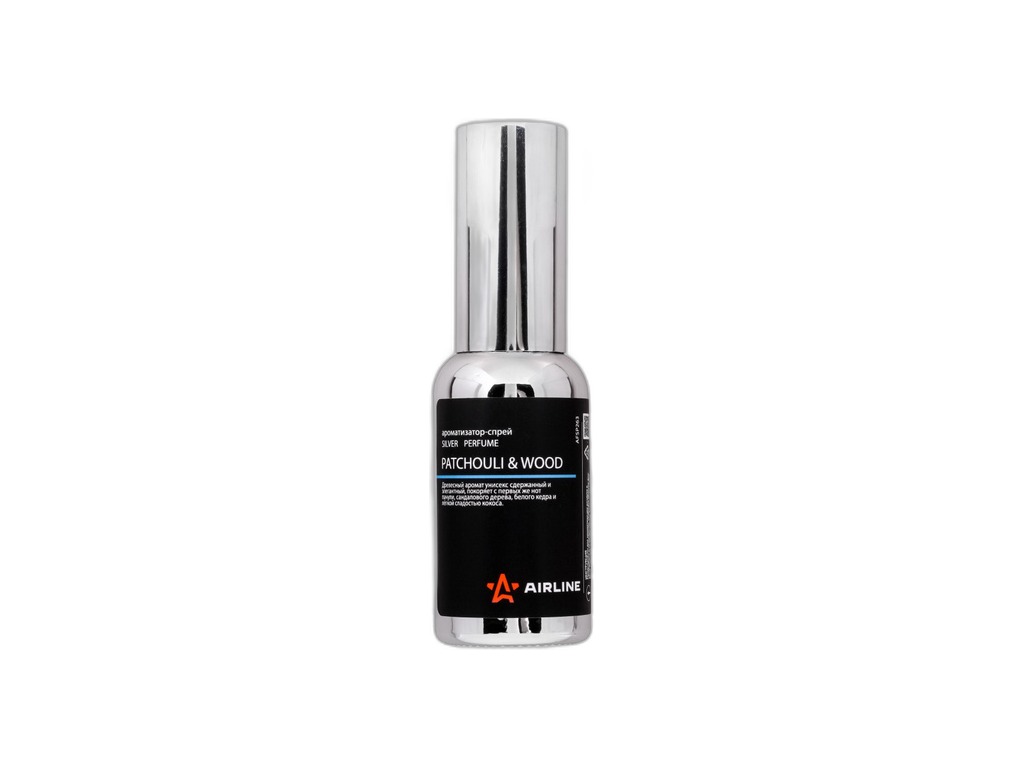 Ароматизатор-спрей "Silver" Perfume Patchouli&Wood 30мл. AirLine, артикул AFSP263 — фото автозапчасти