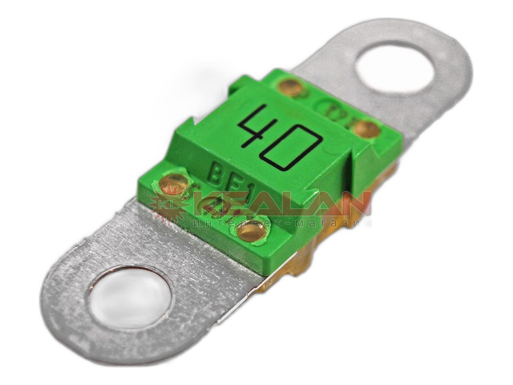 Предохранитель плоский "MIDI FUSES", 40А., болтовое соединение, Tesla Автоэлектроника, г. Тверь, артикул FD40A — фото автозапчасти