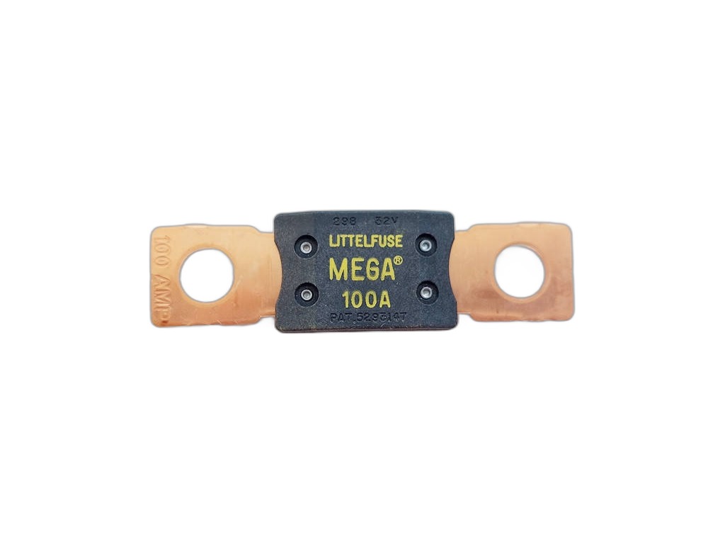 Предохранитель плоский "MEGA FUSES", 100А., болтовое соединение, Tesla Автоэлектроника, г. Тверь, артикул FG 100A — фото автозапчасти