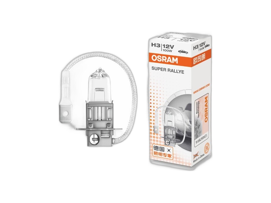 Автолампа H3 12V 100W 1-конт XENON WHITE+30 4500К 2шт. ближний, дальний свет, противотуман Skyway, артикул H3-12V100W-P B — фото автозапчасти