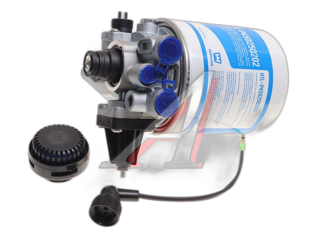 Фильтр осушитель пневмосистемы для а/м КАМАЗ, МАЗ, УРАЛ, ГАЗ, ПАЗ, ЛИАЗ, с РДВ, подогревом в сб., 24В., 4-х выводной, 8.1бар. (HTLT250161040. 4324101040, BK8505537 BergKraft) Hottecke Германия, артикул HTLT4324101040 — фото автозапчасти