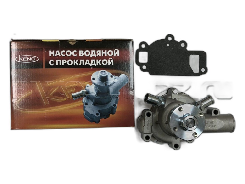 Насос водяной ГАЗель Бизнес, Соболь Бизнес дв.УМЗ 4216, Evotech 2.7 (A274), Евро 3, два штуцера d=8мм.+20мм. (4216.1307100-10, 4216-1307100-10) KENO, артикул KNG-1307100-66 — фото автозапчасти