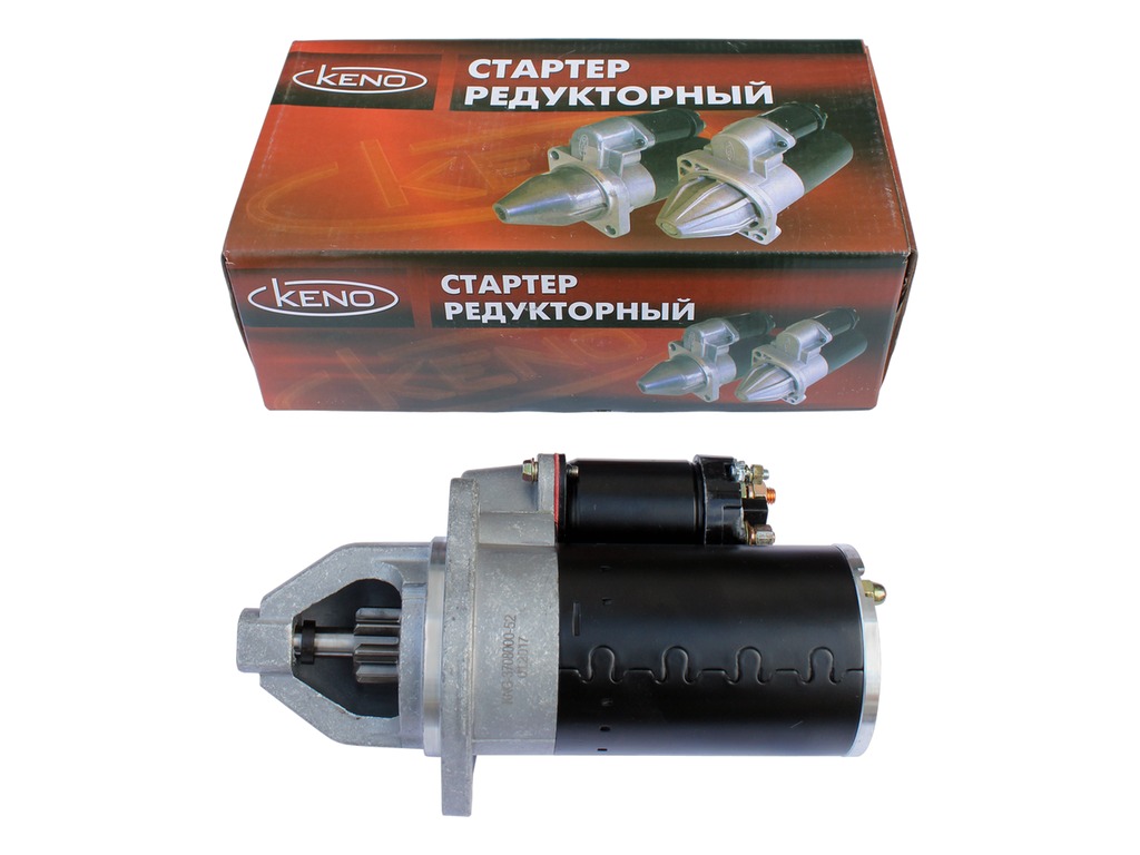 Стартер Волга, ГАЗель, Соболь, УАЗ дв.ЗМЗ 406, 405, 409, 12В, 1,7кВт, редукторный, z=9зуб. (6012.3708, 5112.3708, 406.3708000) KENO, артикул KNG-3708000-51 — фото автозапчасти