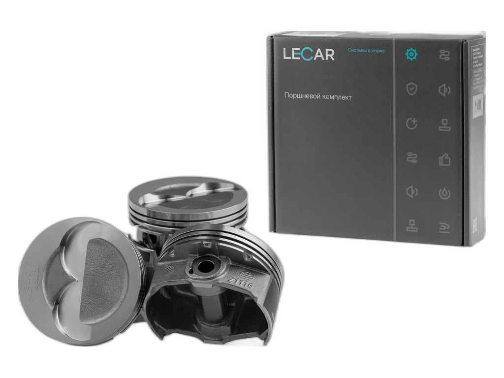 Поршни ВАЗ "LECAR" (82,5) 21116 гр. B (поршни +пальцы) дв. 21116 1,6 л., 8V, артикул LECAR-0152230-02 — фото автозапчасти