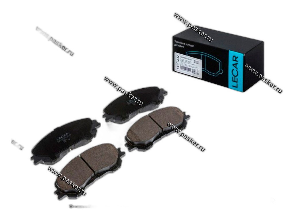 Колодка тормозная Nissan Qashqai 13-; X-Trail (T32) 14-, (к-т 4шт) передняя LECAR, артикул LECAR-0005422-01 — фото автозапчасти