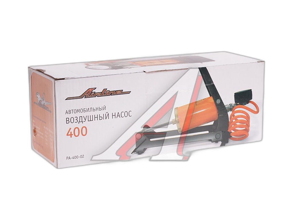 Насос воздушный 400 с съемным манометром (ножной, механический, 400 см3). PA-400-02 "AIRLINE" — фото автозапчасти