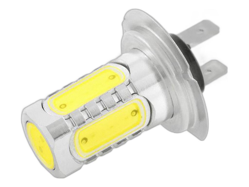 Автолампа диод H7 12V 4 SMD диодов 2-контактная белая , ближний, дальний свет, противотуманные фары (08201024)
