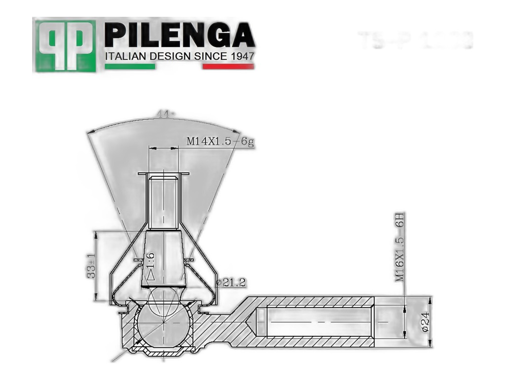 Наконечник рулевой тяги ГАЗель Next, наружный. TS-P 1203 "PILENGA" — фото автозапчасти