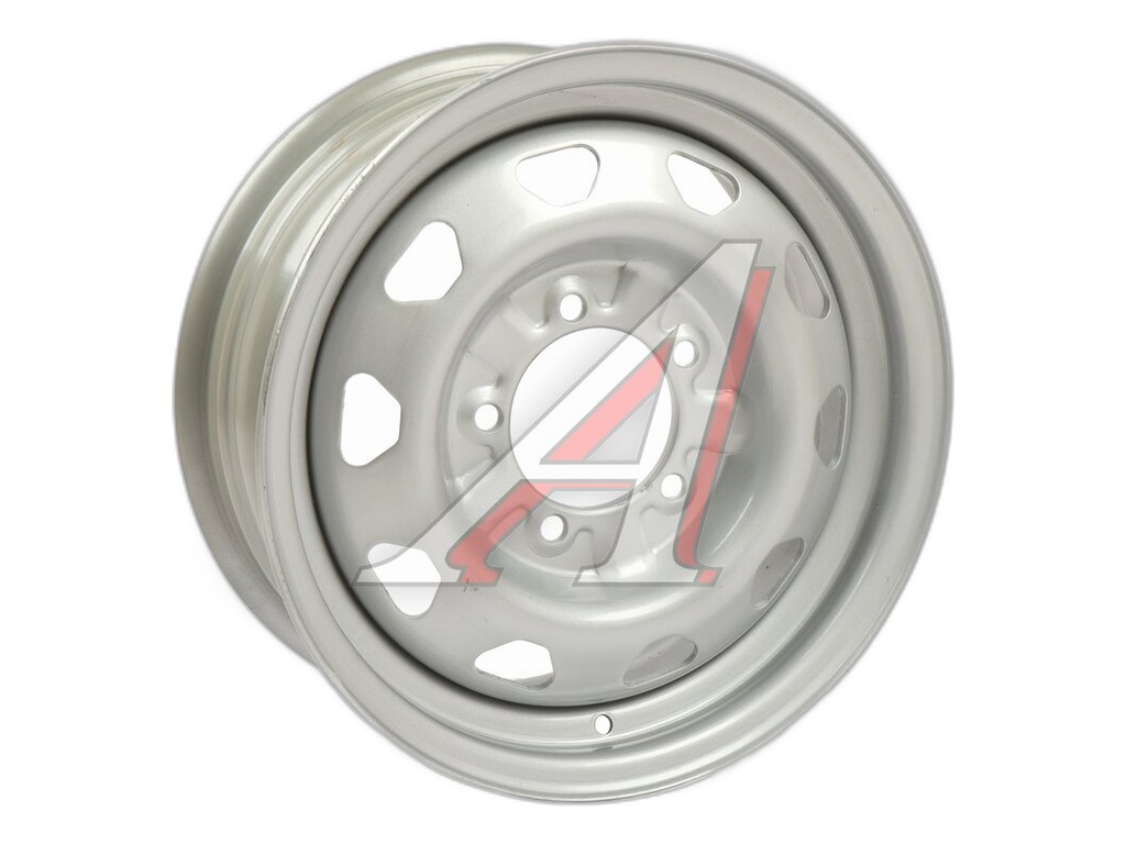 Диск колеса штамп R16х6.5J, PCD 5x139.7, ET40, DIA108,5 - УАЗ Patriot, 3741 (буханка) серебристый "Оригинал" ГАЗ, артикул ZAP622-3101015 — фото автозапчасти