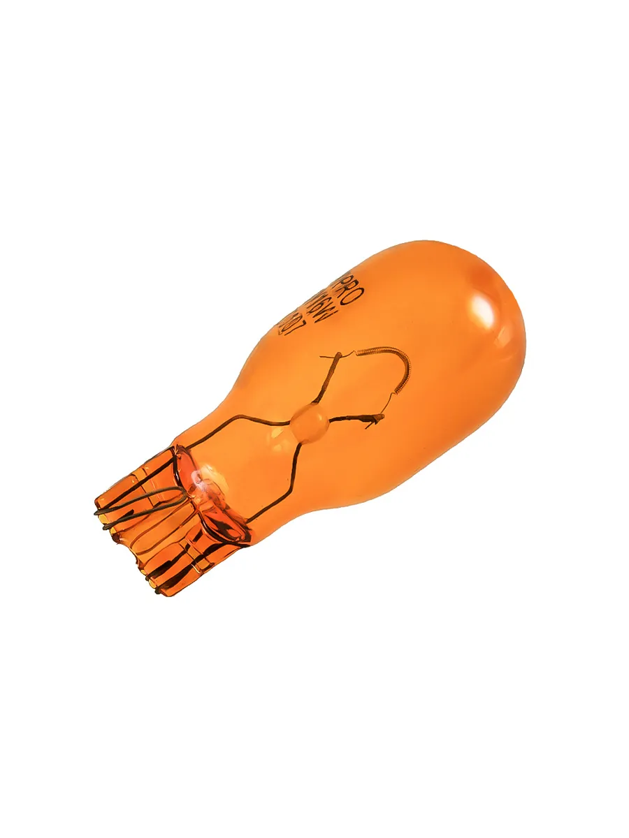 Автолампа WY16W, 12V 16W W2.1x9.5d Amber ORIGINAL PRO OEM (уп. 10 шт, цена за 1). "МАЯК", артикул 01226Бц/Amb/10 — фото автозапчасти