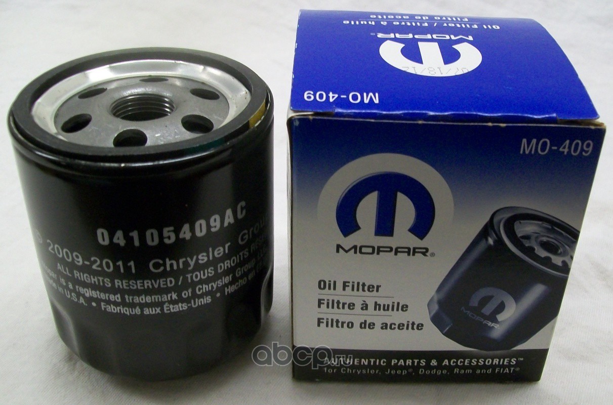 Фильтр масляный ГАЗ-31105 дв. CHRYSLER, DODGE, JEEP MOPAR, артикул 0-4105409АС — фото автозапчасти