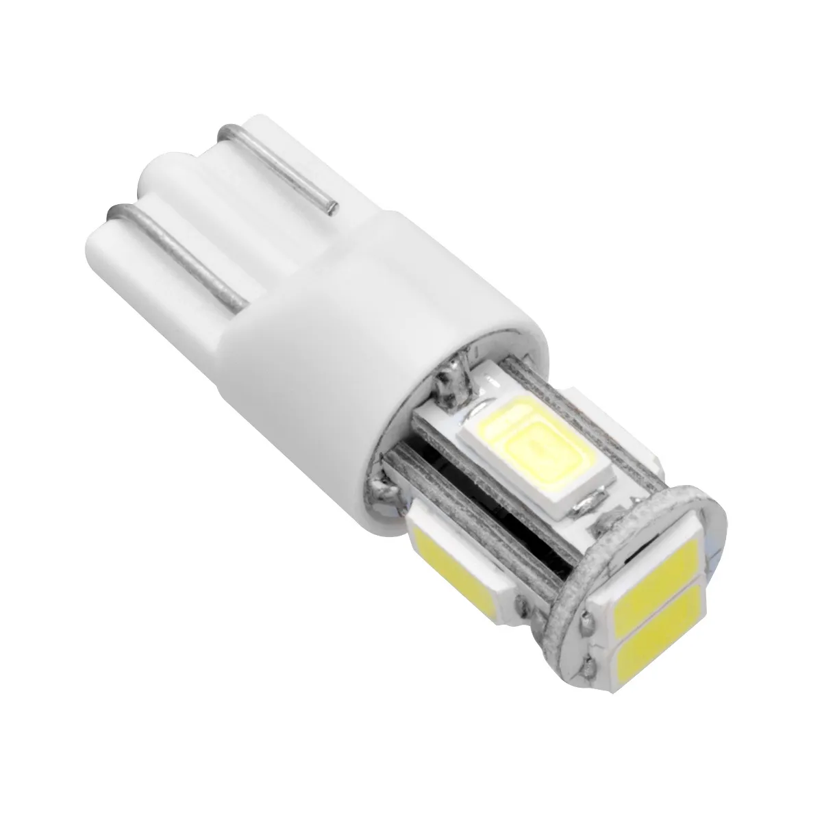 Автолампа W5W, 12V светодиод T10 6SMD (5630/5730) W2.1x9.5d WHITE. 12T10-W\6SMD5630 "МАЯК" — фото автозапчасти