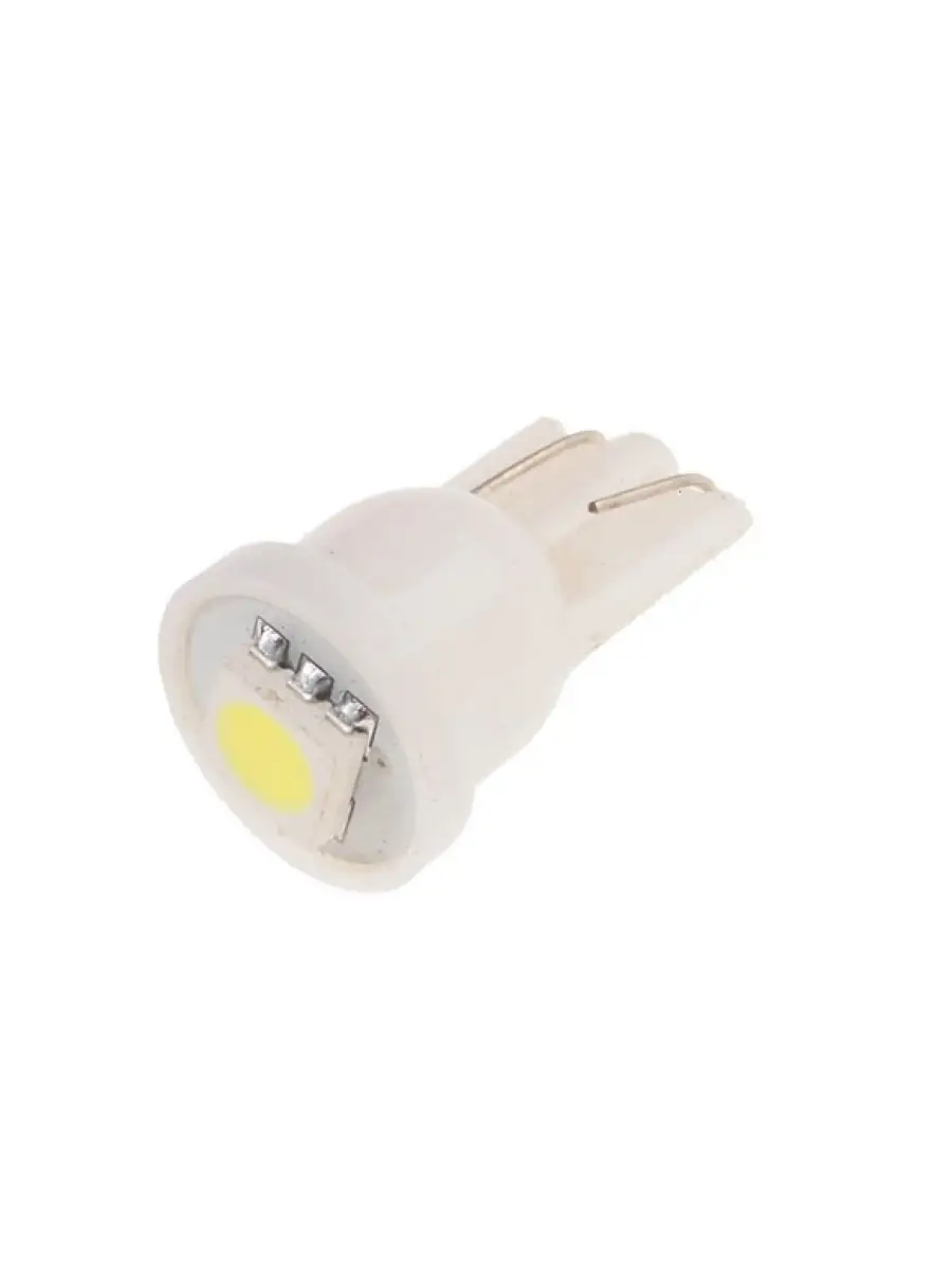 Автолампа W1.2W, 12V светодиод T5 3SMD (3014) W2.0x4.6d WHITE. 12T5-W\3SMD3014 "МАЯК" — фото автозапчасти