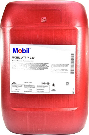 Масло трансмиссионное Mobil ATF 320 Dexron III 20 л (для АКПП), артикул 146409 — фото автозапчасти