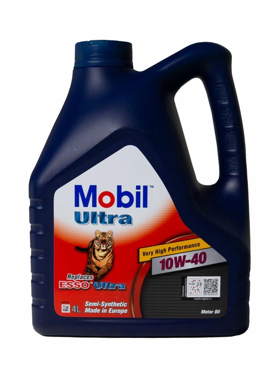 Масло моторное Mobil 10W-40 п/синтетика 4 л (Ex Mobil Ultra), артикул 155098 — фото автозапчасти