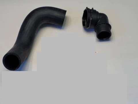 Патрубок радиатора GM, DAEWOO, (МКПП) правый, с соеденительной муфтой EPDM. 95390894 "ROSTECO", артикул 22312 — фото автозапчасти