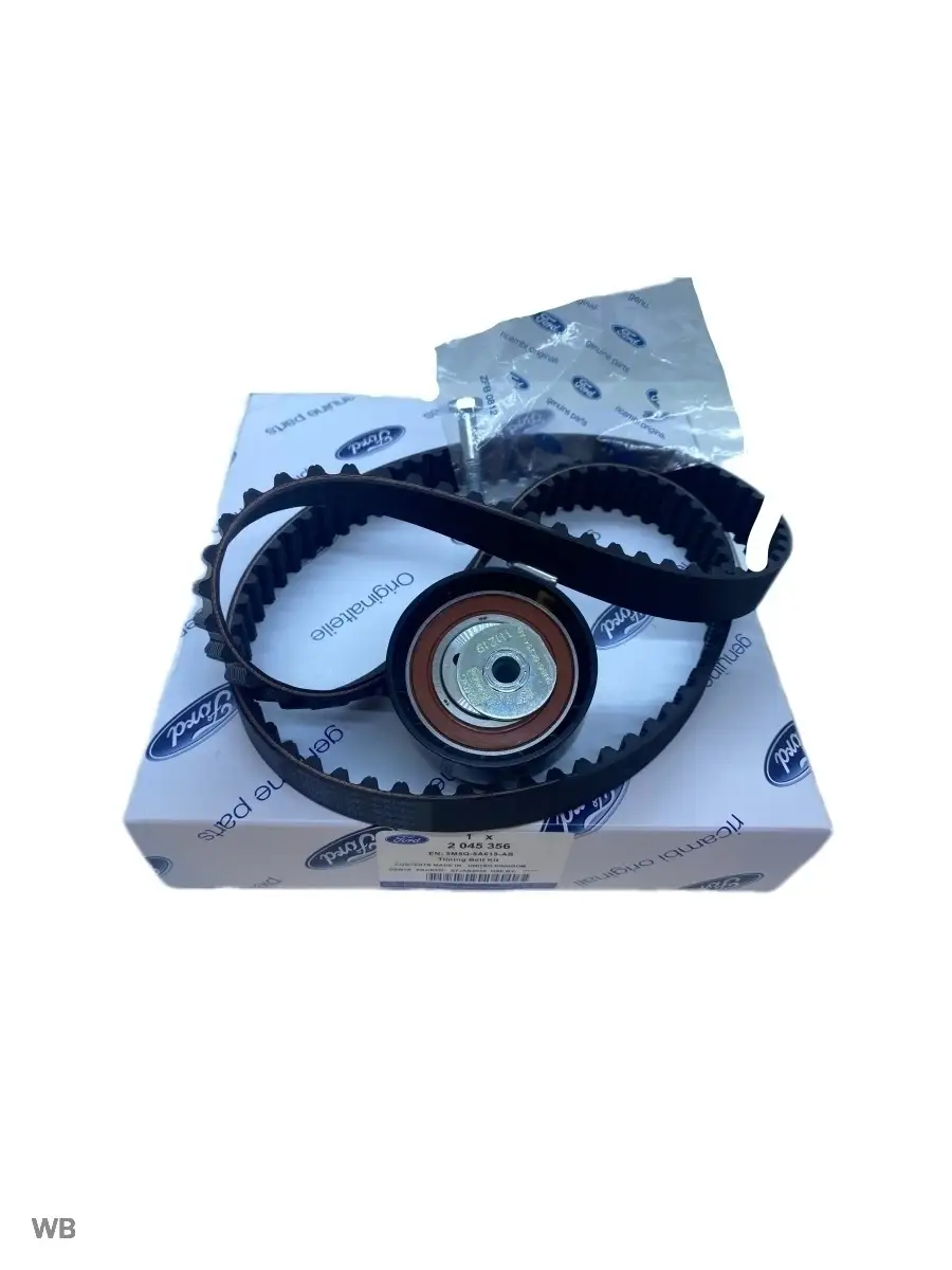 Ремкомплект ГРМ FORD, VOLVO, (ремень+ролик) (117х1114х22) HNBR+PTFE. 31330410, 31330416 "ROSTECO", артикул 23026 — фото автозапчасти
