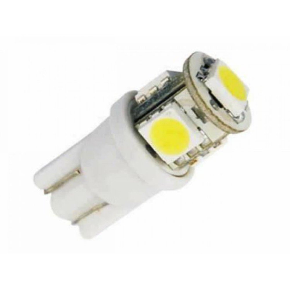Автолампа W5W, 24V светодиод T10 6SMD (5630/5730) W2.1x9.5d WHITE (блистер, 2 шт). "МАЯК", артикул 24T10-W\6SMD\2BL — фото автозапчасти