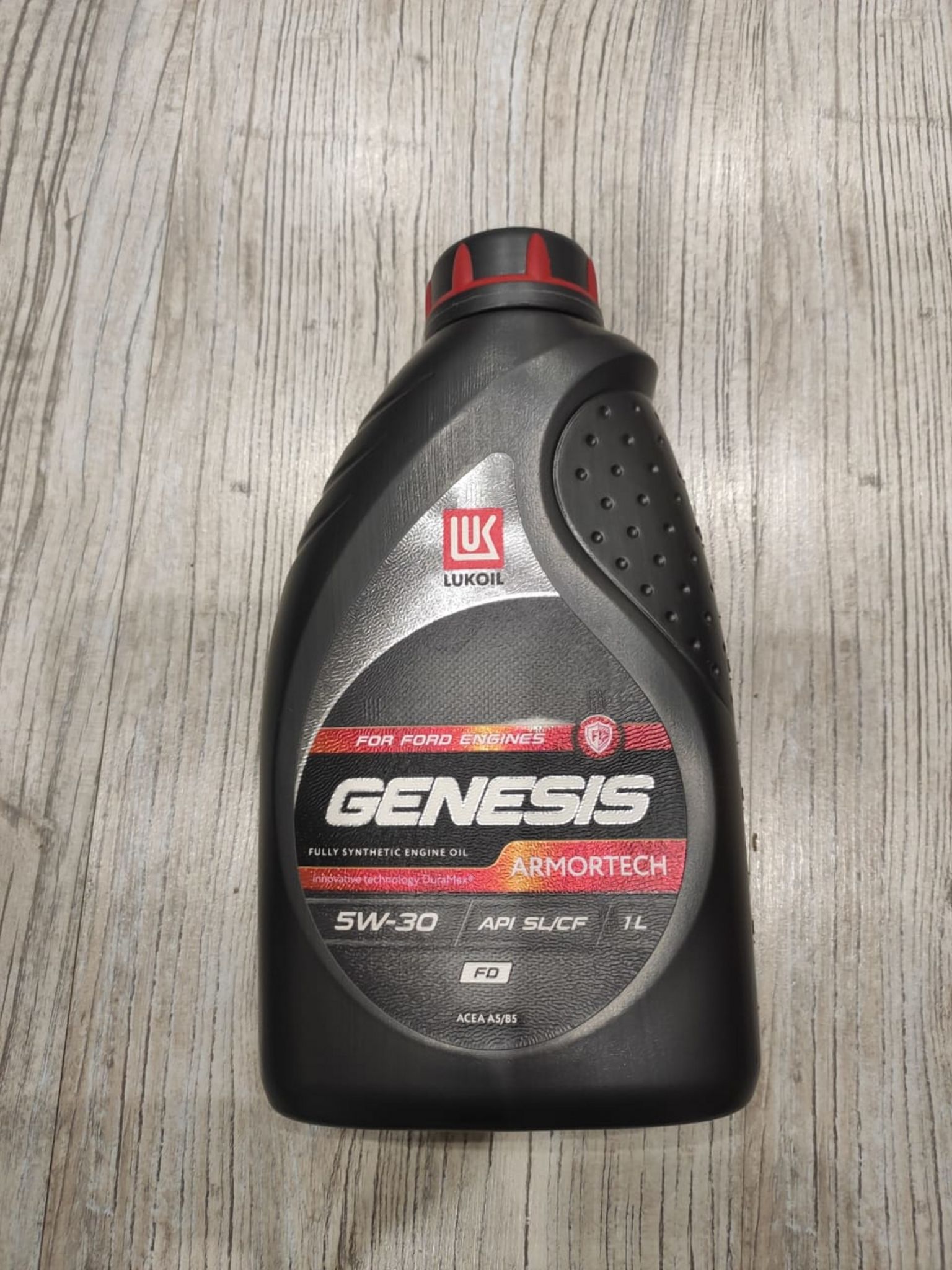 Масло моторное Лукойл Genesis Armortech FD 5W30 SL/CF, А5/B5 синтетика 1 л LUKOIL, артикул 3149867 — фото автозапчасти