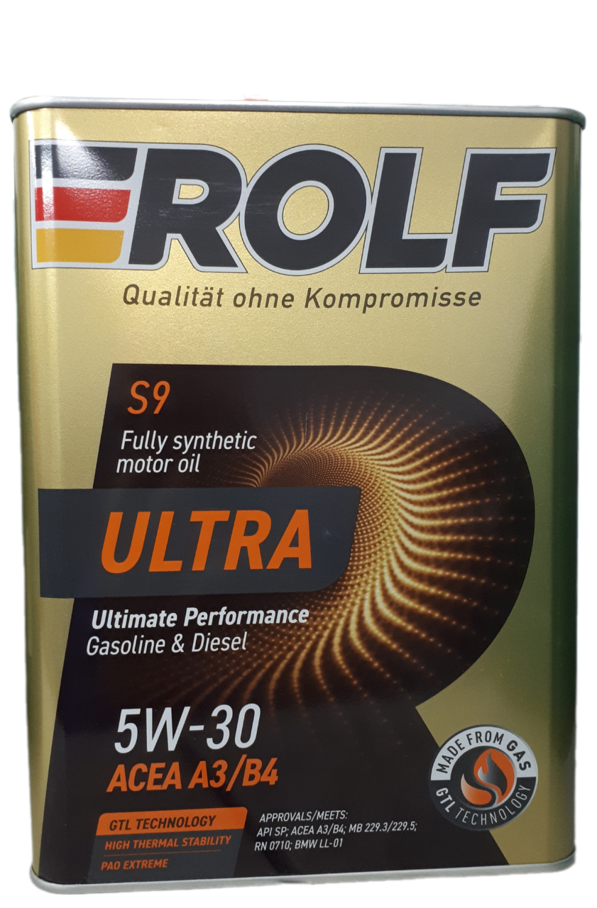 Масло моторное ROLF Ultra 5W-30 SP, A3/B4 синтетика 4 л, артикул 323105 — фото автозапчасти